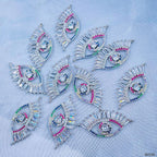 Evil Eye Nazariya Baguette CZ American Diamond Centre Pcs Bulk