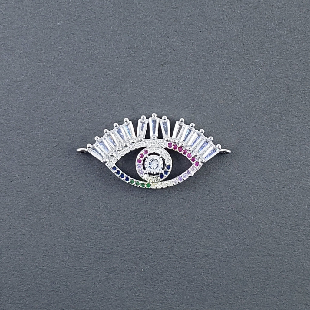 Evil Eye Nazariya Baguette CZ American Diamond Centre Pcs Bulk