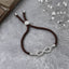 Infinity Silver Brown Cubic Zirconia Adjustable Thread Bracelet Bulk