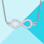 Infinity American Diamond Silver Necklace Pendant Chain Bulk