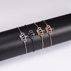 Silver Princess Crown CZ American Diamond Slider Bracelet Bulk