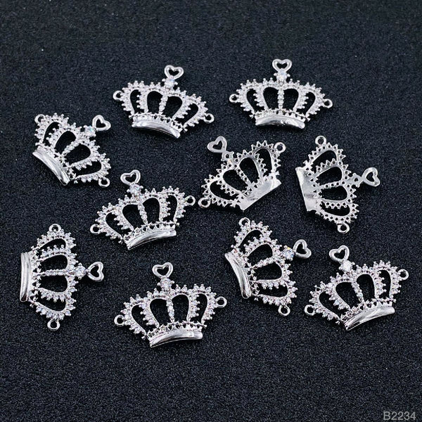 Silver Princess Crown Cubic Zirconia American Diamond Centre Pcs Bulk Main image
