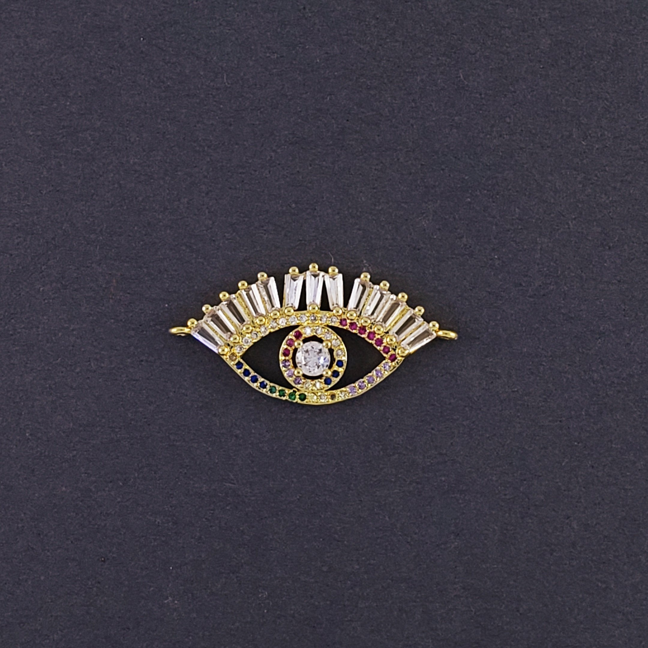 Evil Eye Nazariya Good Baguette CZ American Diamond Centre Pcs Bulk