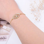 Evil Eye Good Baguette CZ American Diamond Slider Bracelet Bulk