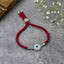 Evil Eye Silver Pink American Diamond Adjustable Thread Bracelet Bulk