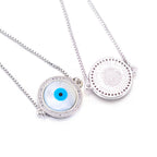 Silver Blue Evil Eye Lucky CZ American Diamond Bracelet Bulk