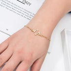 Lightening Heartbeat Cardiogram Gold CZ Slider Bracelet Bulk
