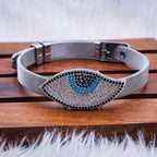 Silver Watch Belt Turkish Evil Eye Bracelet For Women Bulk