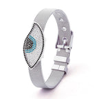 Silver Watch Belt Turkish Evil Eye Bracelet For Women Bulk