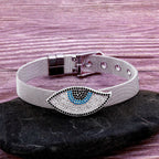 Silver Watch Belt Turkish Evil Eye Bracelet For Women Bulk