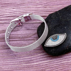 Silver Watch Belt Turkish Evil Eye Bracelet For Women Bulk