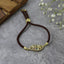 Leaf Petal Floral Gold Brown CZ Adjustable Thread Bracelet Bulk