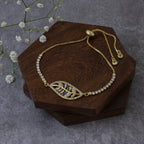 Gold Slider Flower Leaf Bracelet For Women Bulk
