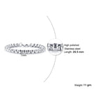 Popcorn Silver 316L Stainless Steel Lobster Clasp Bracelet Men Bulk