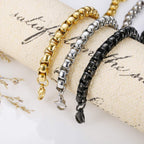 Popcorn Gold 316L Stainless Steel Lobster Clasp Bracelet For Men Bulk