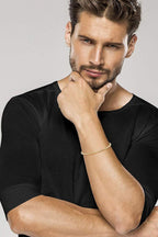 Popcorn Gold 316L Stainless Steel Lobster Clasp Bracelet For Men Bulk