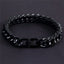 Glossy Black Curb Cuban 316L Stainless Steel Bracelet For Men Bulk