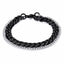 Double Layered Black Silver Stainless Steel Curb Chain Bracelet Bulk