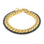 Double Layered Black Gold Stainless Steel Curb Chain Bracelet Bulk