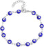 Turkish Blue Evil Eye Lucky Silver Bracelet For Women Bulk