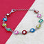 Turkish Evil Eye Lucky Multi Colour Silver Bracelet For Women Bulk