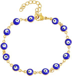 Turkish Blue Evil Eye Lucky 18K Gold Bracelet For Women Bulk