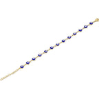 Turkish Blue Evil Eye Lucky 18K Gold Bracelet For Women Bulk