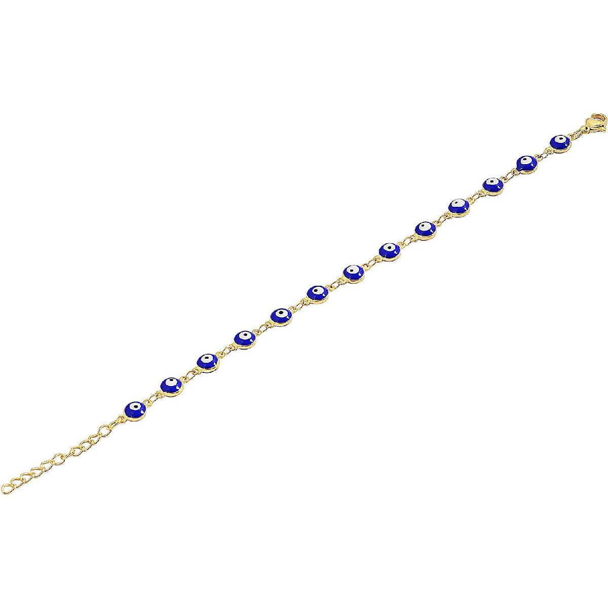 Turkish Blue Evil Eye Lucky 18K Gold Bracelet For Women Bulk