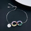Infinity Rainbow Silver CZ Medallion Charm Slider Bracelet Bulk