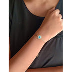 Gold Blue Evil Eye Nazariya Mother Of Pearl CZ Bracelet Bulk