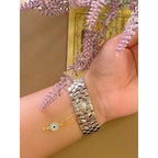 Copper Evil Eye Cubic Zirconia Drop Gold Watch Charm For Women Bulk