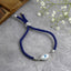 Oval Evil Eye Mother Of Pearl CZ Silver Blue Thread Bracelet Bulk