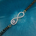 Evil Eye Nazariya Infinity Zircon American Diamond Charm Haath Hand Mangalsutra Bracelet For Women