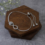 Blue Silver Slider Infinity Turkish Evil Eye Bracelet For Women Bulk