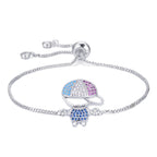 Cute Baby Boy Charms CZ Slider Extender Extension Silver Bracelet Bulk