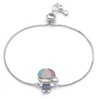 Cute Baby Boy Charms CZ Slider Extender Extension Silver Bracelet Bulk
