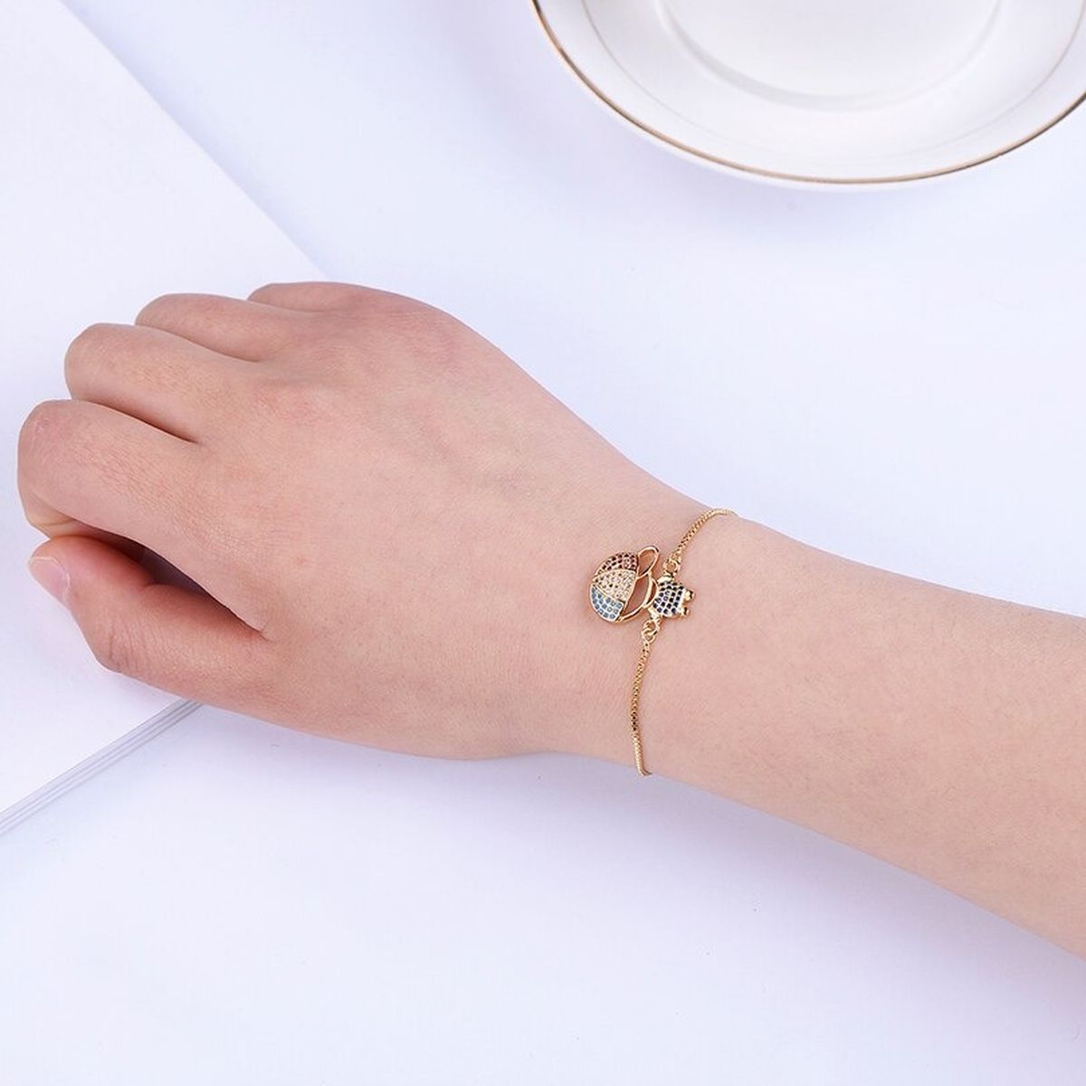 Cute Baby Boy Charms CZ Slider Extender Extension Silver Bracelet Bulk