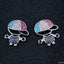 Baby Boy Silver Pink Blue Crystal CZ American Diamond Centre Pcs Bulk