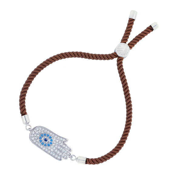 Brown Thread Hamsa Turkish Evil Eye Bracelet For Women Bulk Main image