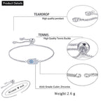 Evil Eye Hamsa Nazariya Silver CZ Adjustable Bracelet Bulk