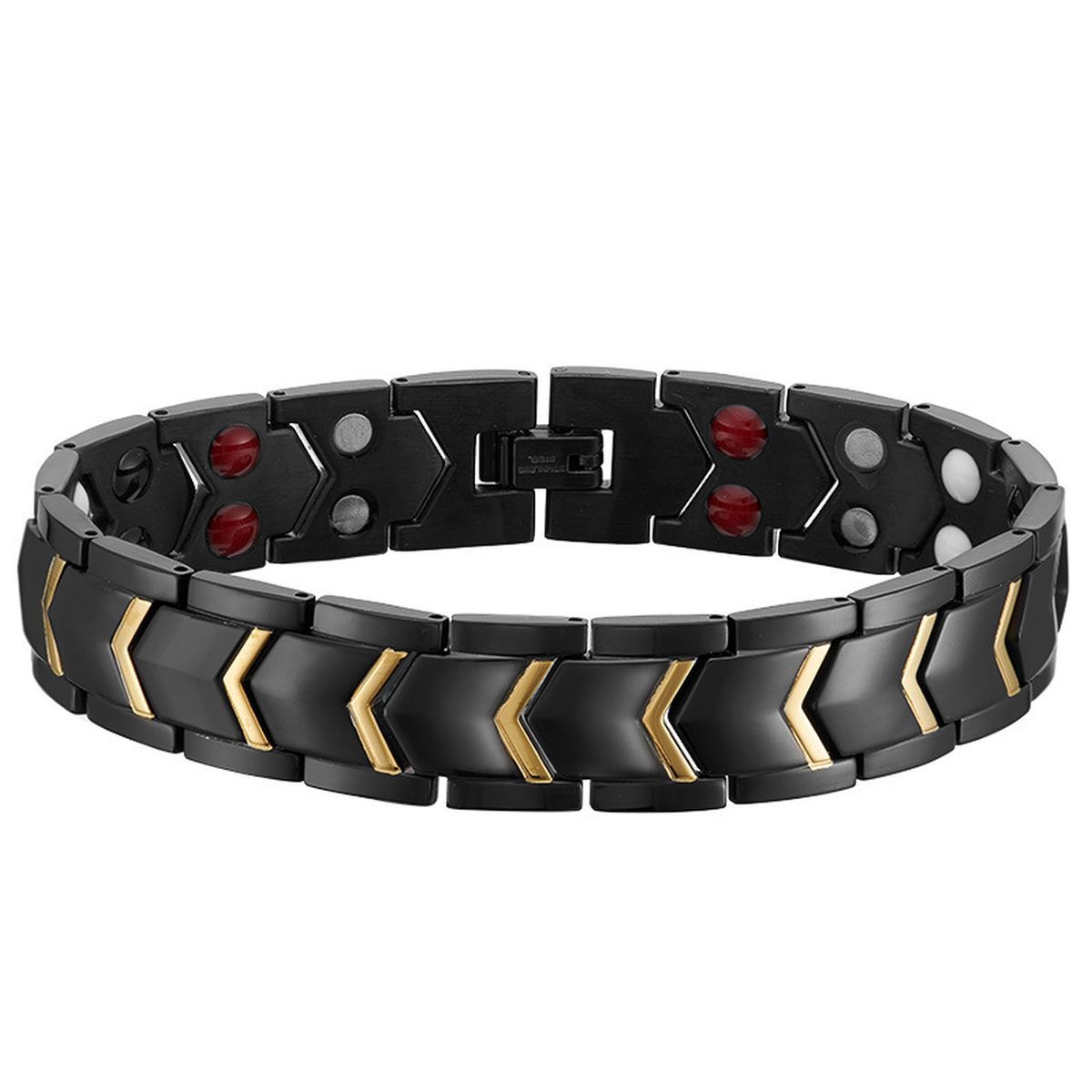 Magnet Therapy Health Energy Black Gold Bracelet For Men Bulk