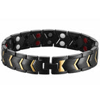 Magnet Therapy Health Energy Black Gold Bracelet For Men Bulk