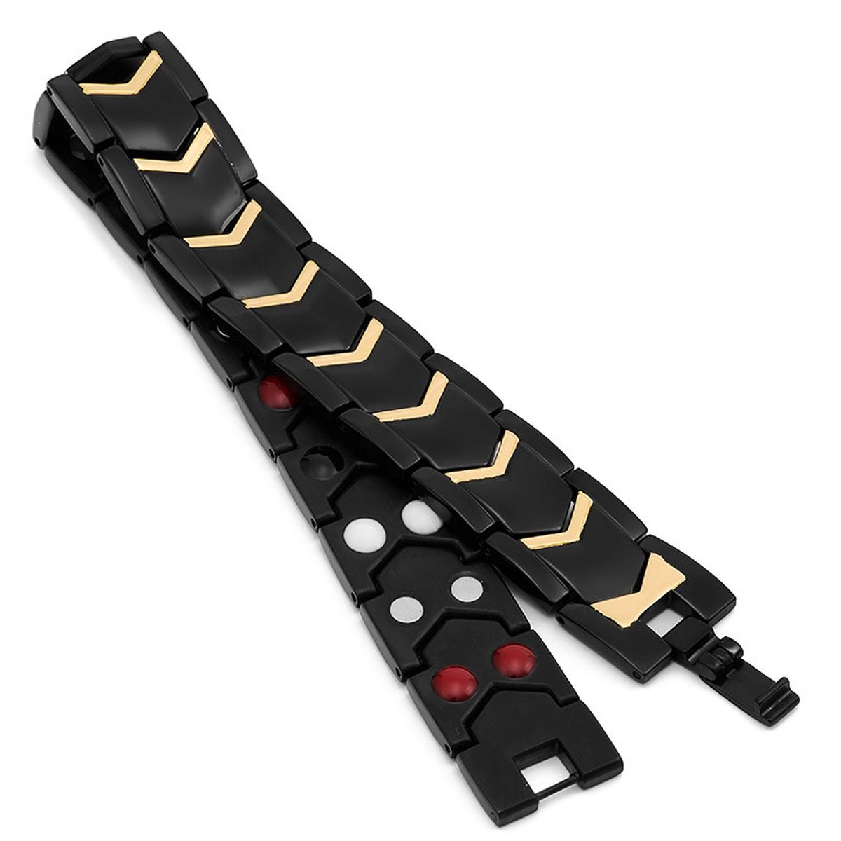 Magnet Therapy Health Energy Black Gold Bracelet For Men Bulk