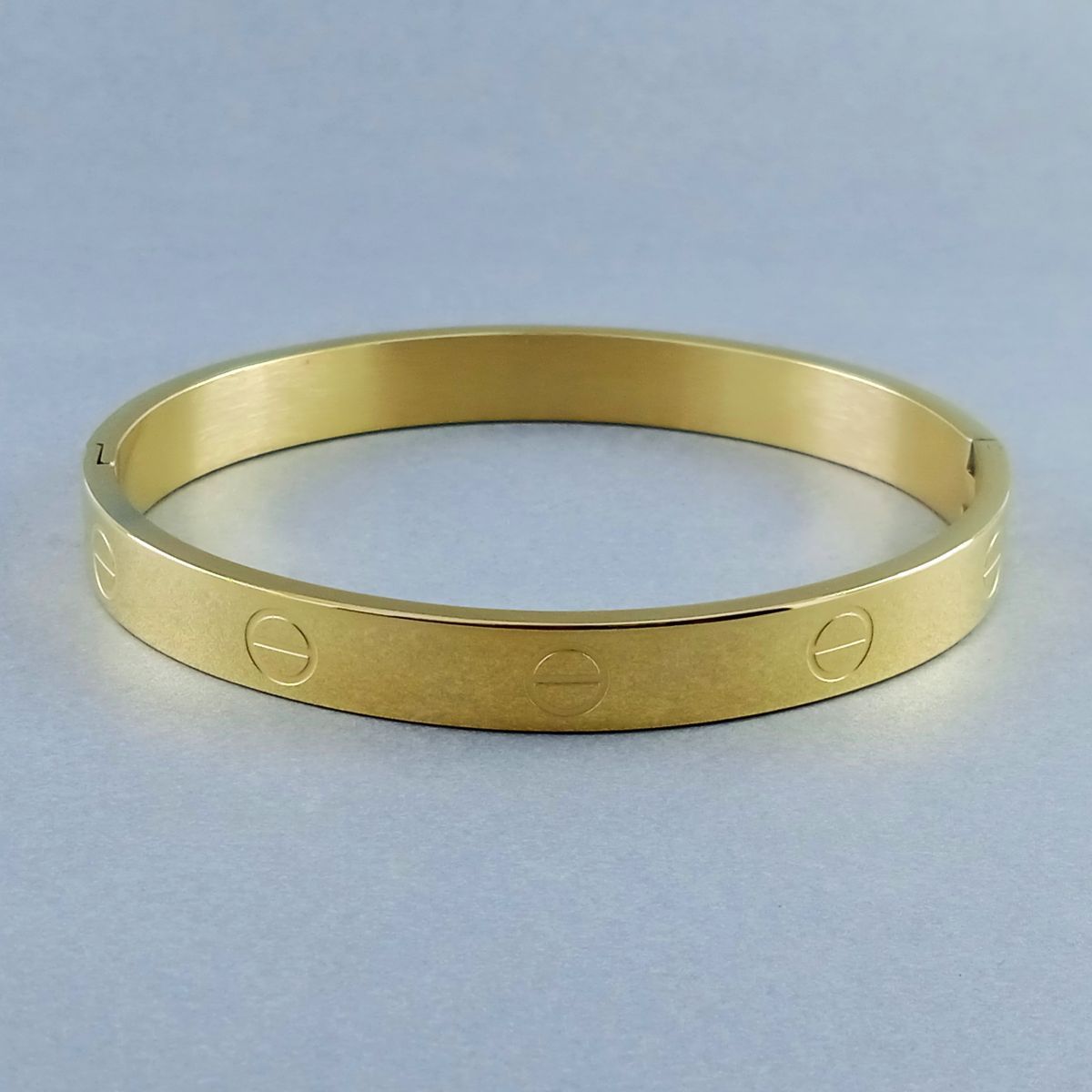 Screw 18K Gold Stainless Steel Openable Kada For Men Bulk