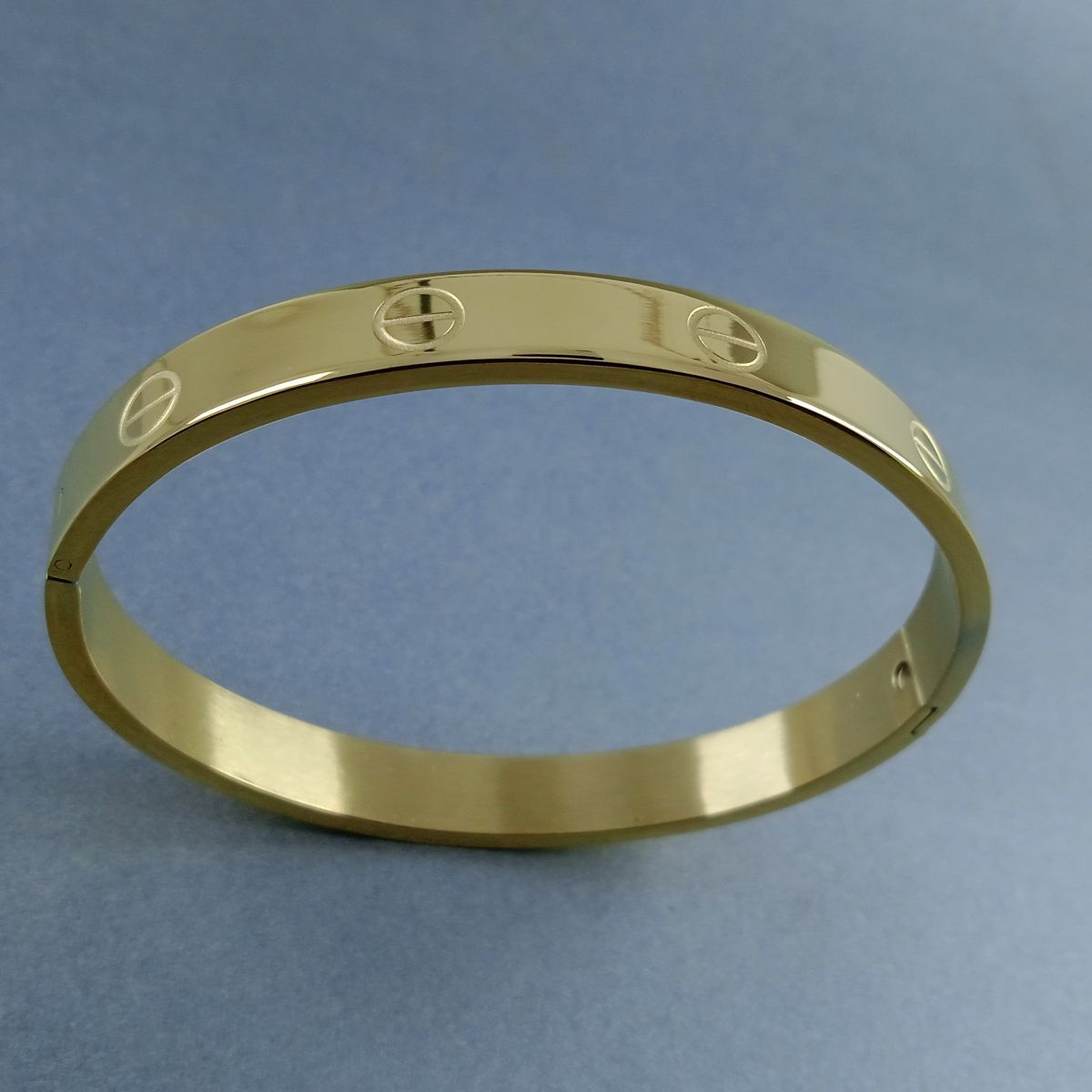 Screw 18K Gold Stainless Steel Openable Kada For Men Bulk