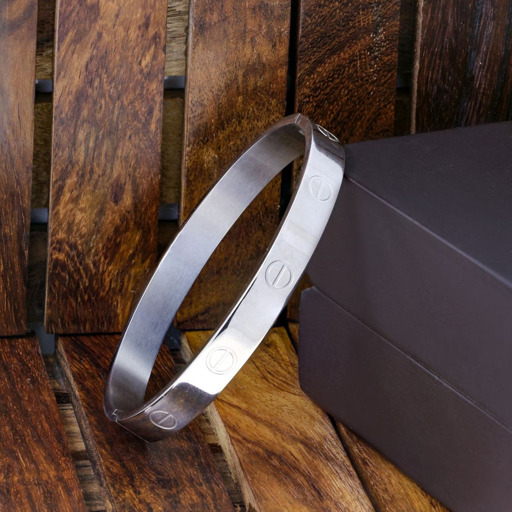 Stainless Steel Silver Openable Kada For Men Bulk