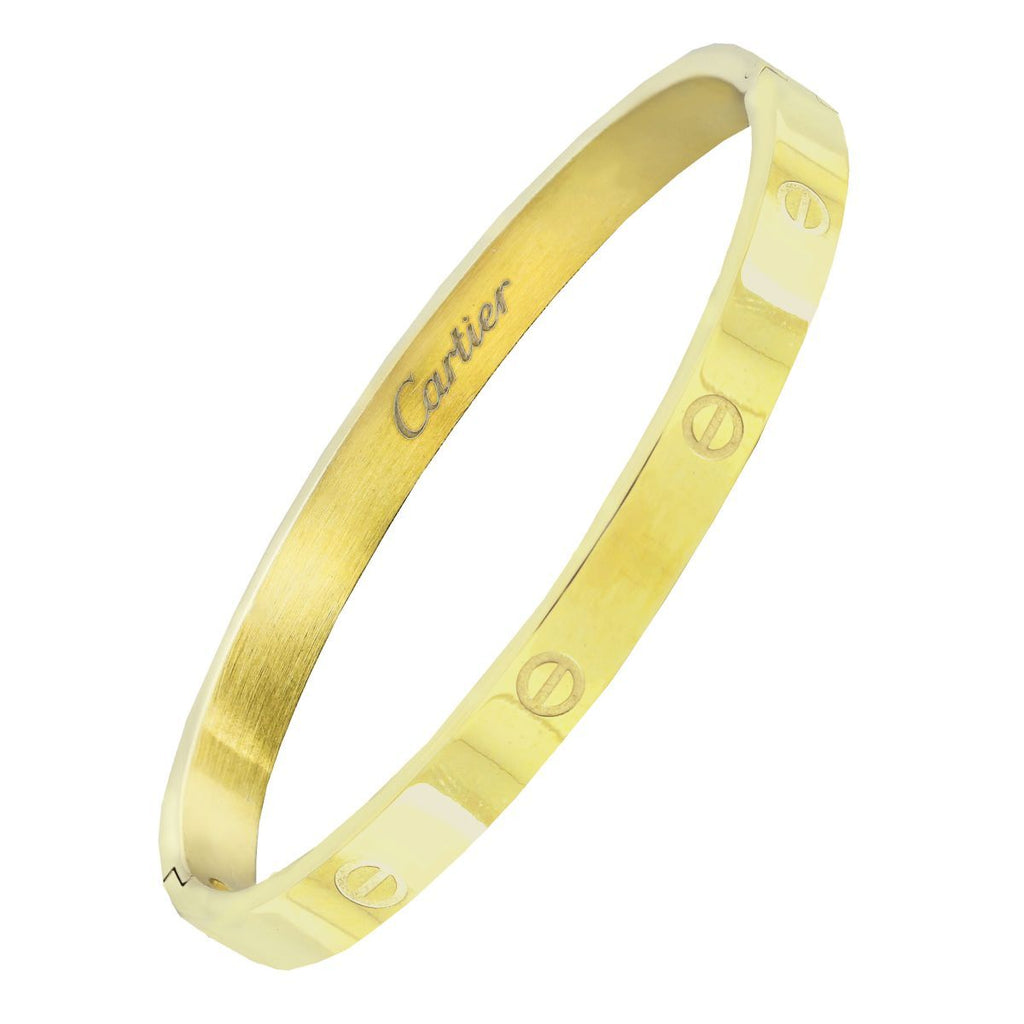 Gold Screw Stainless Steel Openable Kada For Women Bulk