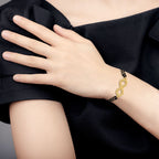 Infinity Zircon CZ Charm 22K Gold Haath Hand Mangalsutra Bracelet Bulk