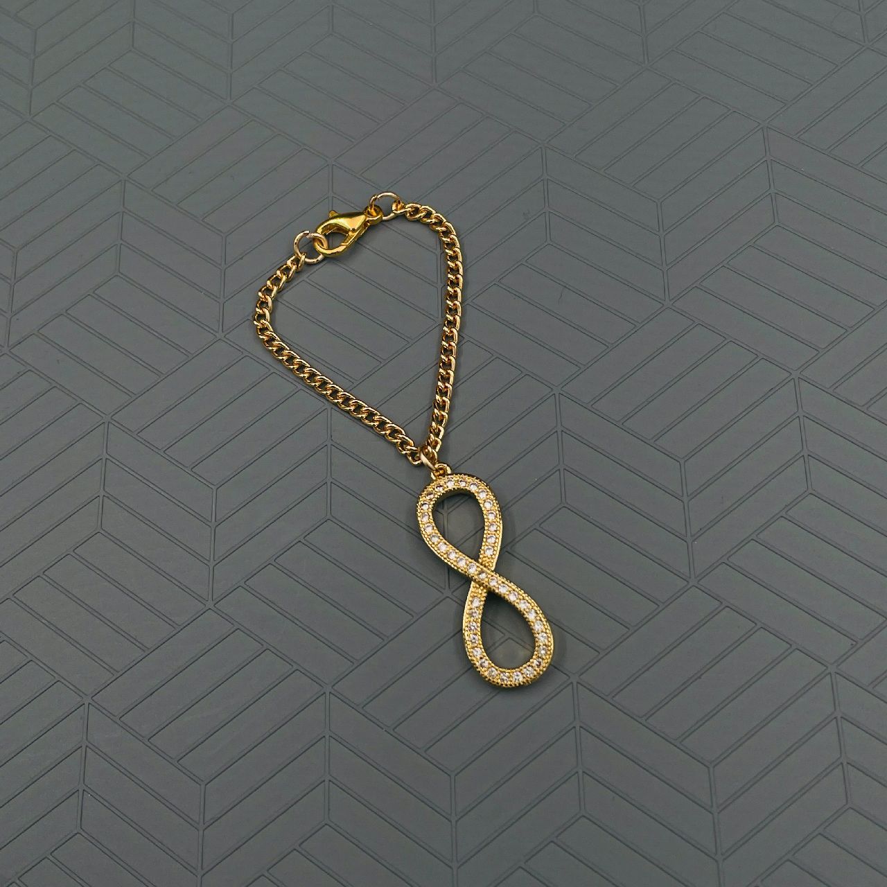 Infinity Copper Gold CZ Link Chain Watch Charm Chain Bulk Main image