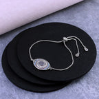Silver White Slider Turkish Evil Eye Bracelet For Women Bulk